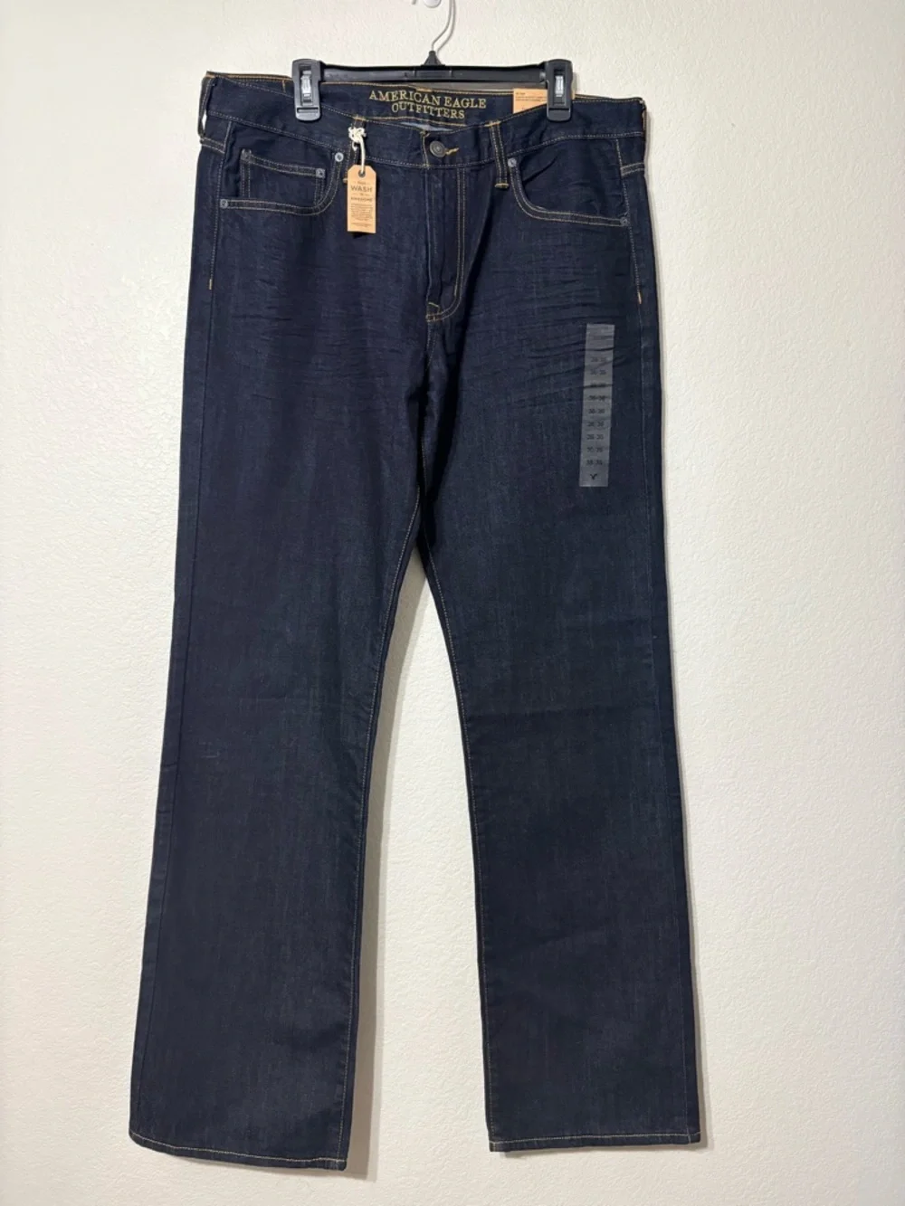 American Eagle Outfitters Men’s Dark Indigo Classic Bootcut Jeans NWT 36/36‎